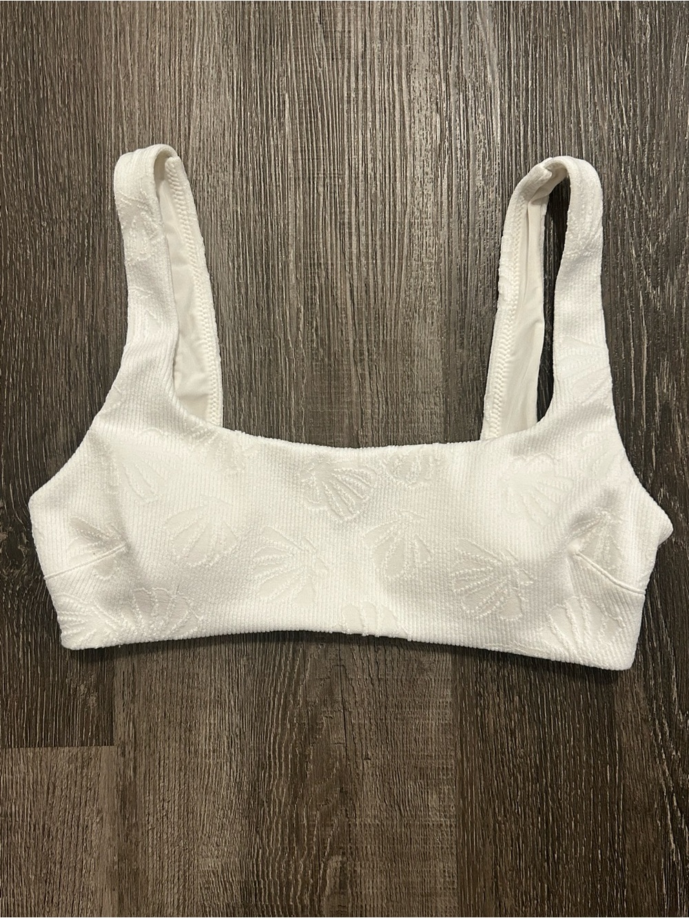 Mermaidcore Seashell Jacquard Bikini Top